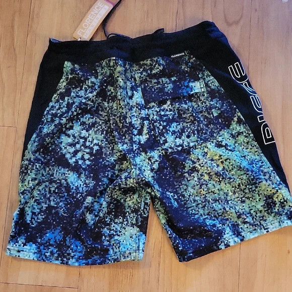Men's Blue Camo Swim Shorts - Picture 6 of 7
